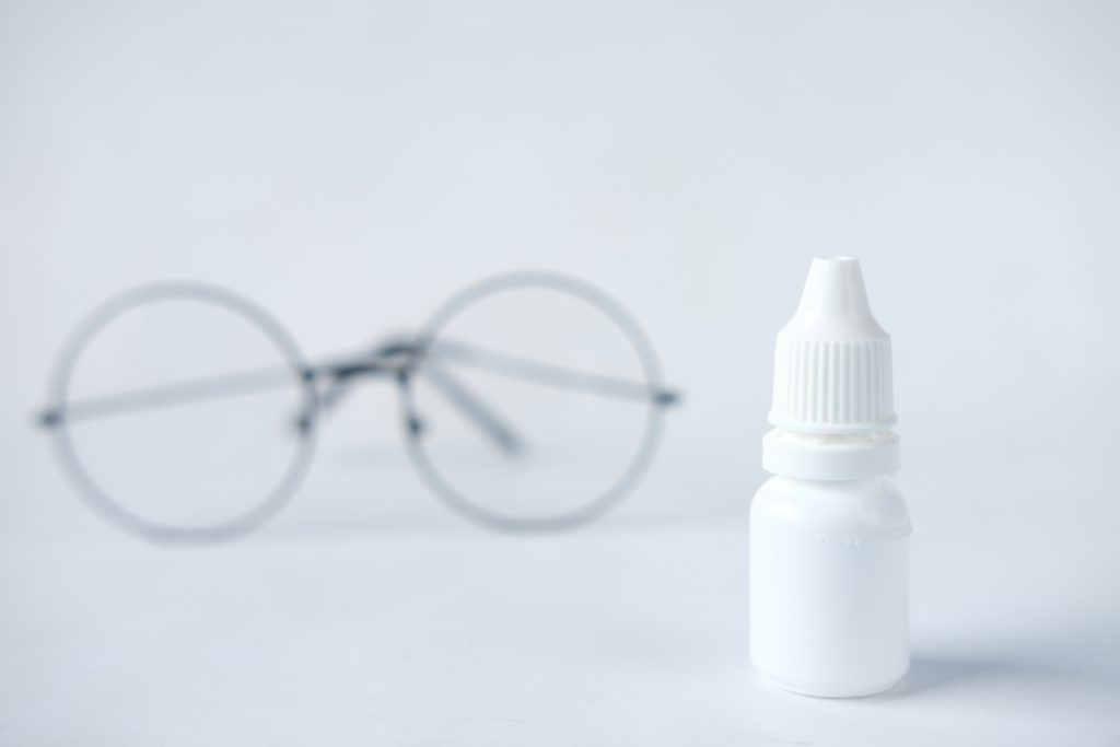 Eye drops and prescription glasses for treating eye allergies in Sarasota, Florida